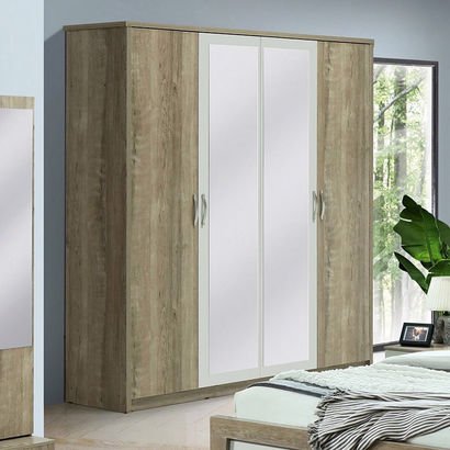 Melody 4-Door Wardrobe with 2 Mirrors