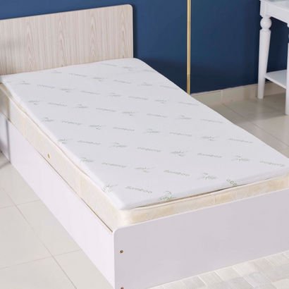 Comfort Bamboo Memory Foam Single Mattress Topper ...