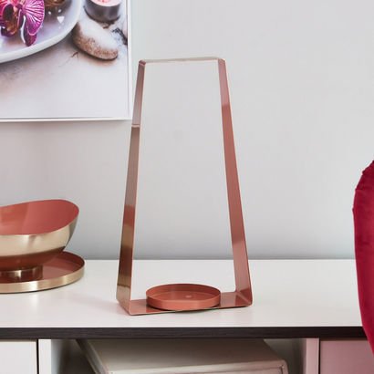Izna Metal Felt Texture Asymmetrical Candleholder ...