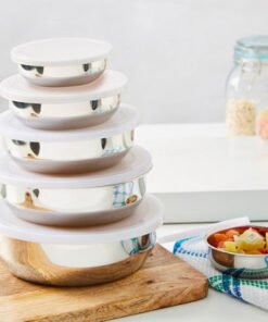 Premia 10-Piece Stainless Steel Food Storage Bowl ...