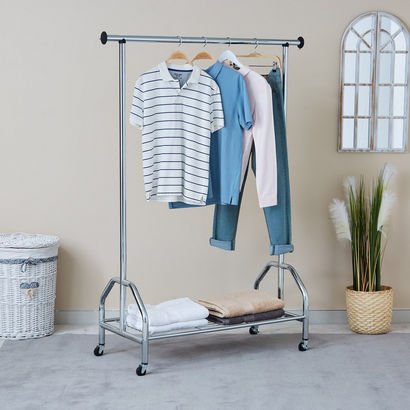 Lapis Garment Chrome Rack with Wheels - 120x50x169...