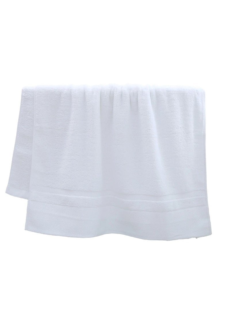 Huitich Hotel-Grade Cotton Bath Towel 70×140 cm, Platinum White (470g)