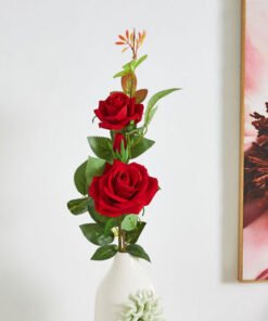 Aria 3-Heads Velvet Rose Stem - 76 cm