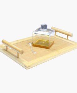 Neo Rectangular Wooden Serving Tray - 20x20x5 cm