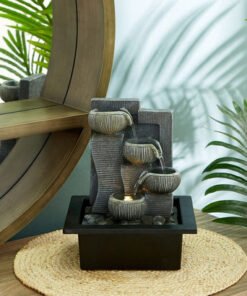 Amber Modern Fountain with 1 Yellow Light - 21x17x...