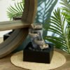 Amber Modern Twisted Fountain with 1 Yellow Light ...