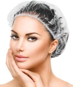 TUPARKA 120 Pcs Disposable Shower Caps Plastic Elastic Bath Cap for Home Use Hotel Spa and Hair Salon Supplies