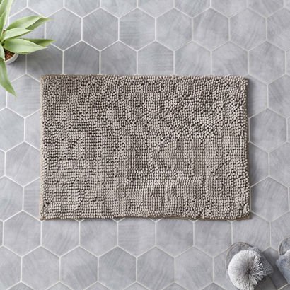 Nicole Anti Skid Foam Padded Chenille Bath Mat 40X...