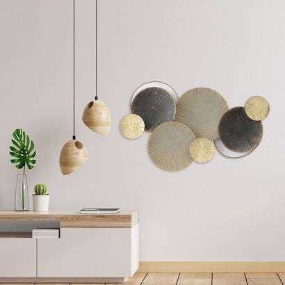 Percy Round Cluster Metal Wall Art - 80x4x48 cm