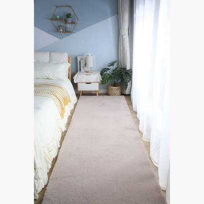 Faux Rabbit Fur Rug - 80x300 cm