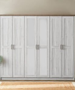 Angelic 6-Door Wardrobe with Mirror
