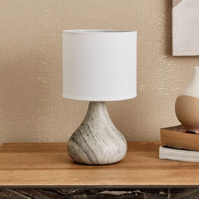 Clarc Ceramic Table Lamp with Marble Effect - 14x1...