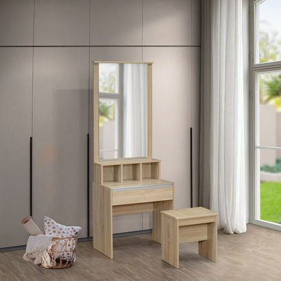 Oasis Cambridge 1-Drawer Dresser with Mirror and S...