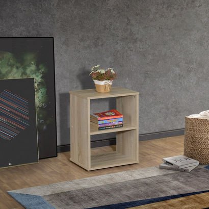 Oasis Olive Nightstand with Open Shelves