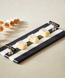 Zen Stripes Marble Tray - 30x12x2.5 cm