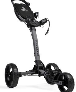 OMADA GOLF Trilite Golf Push Cart Lightweight and Folding Golf Bag Stand Grey and Black