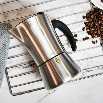 Fissman Stainless Steel Coffee Maker - 16x10x19 cm