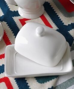 Fissman Porcelain Butter Dish - 17.5x12x8.5 cm