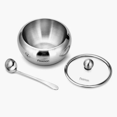 Fissman Stainless Steel Sugar Bowl - 460 ml