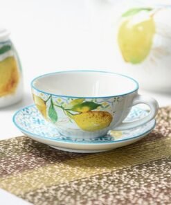 Fissman 4-Piece Porcelain Cup and Saucer Set - 220...