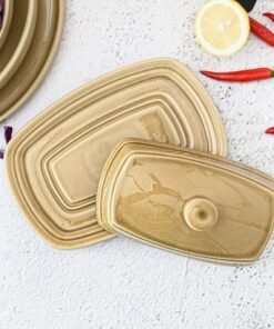 Fissman Ceramic Butter Dish - 20.5x14x7 cm