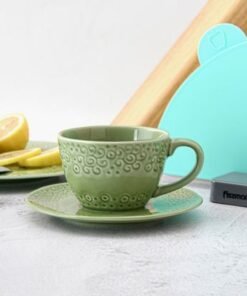 Fissman Ceramic Ceramic Cup and Saucer - 260 ml
