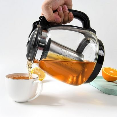 Fissman Glass Teapot - 21.5x15.5x18 cm