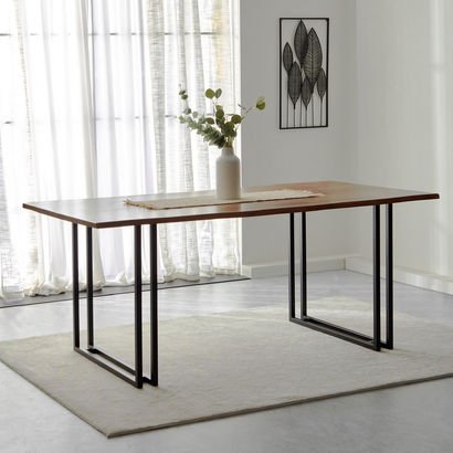 Vendra Montana Live Edge 6-Seater Solid Wood Dinin...