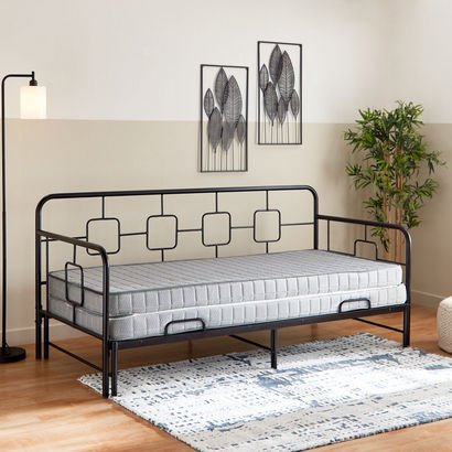 Urban Single Extendable Metal Day Bed - 90x200 cm