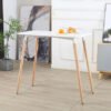 Toto 4-Seater High Dining Table with Solid Wood Le...