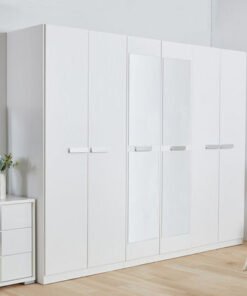 Solitaire 6-Door Wardrobe with 2 Mirrors