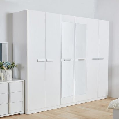 Solitaire 6-Door Wardrobe with 2 Mirrors