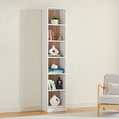 Alford Avian 6-Tier Narrow Bookcase