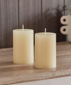 Reda 2-Piece Pillar Candle Set - 6.3x10 cm