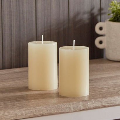 Reda 2-Piece Pillar Candle Set - 6.3x10 cm