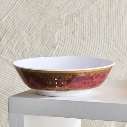 Ethnic Round Open Serving Bowl - 21.7x21.4x6.8 cm