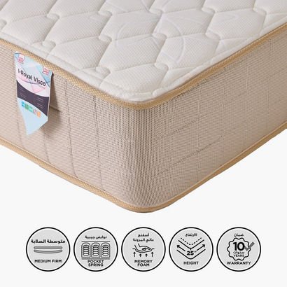SleepLuxe iRoyal Visco Medium Firm Memory Foam Poc...