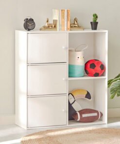 Vanilla Junior 3-Door Storage Unit with 2 Open She...