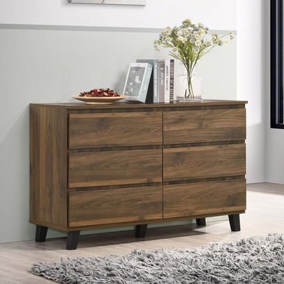 Kulltorp Plus 6-Drawer Double Dresser with Legs an...