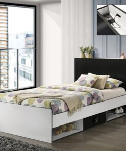 Gamerz Smart Bed with Headboard Storage and 2 Draw...