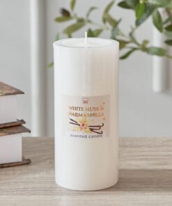 Qara Vanilla Pillar Candle - 6.8x15 cm