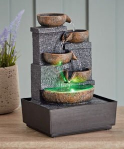 Belen Modern Fountain with LED Light - 21x17x30 cm