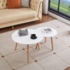 Toto 2-Piece Coffee Table Set with Solid Wood Legs