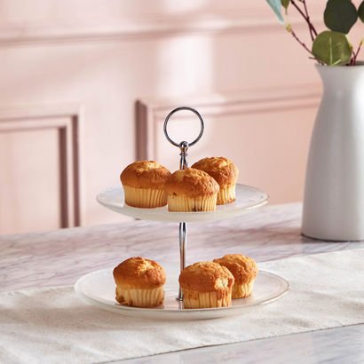 Vintage 2-Tier Cake Platter