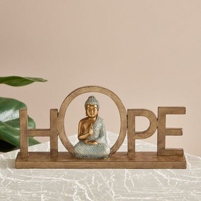 Sym Wooden Polyresin Buddha Hope Accent - 28.5x5.5...