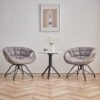 Oslo 3-Piece Tea Table and Swivel Chair Set
