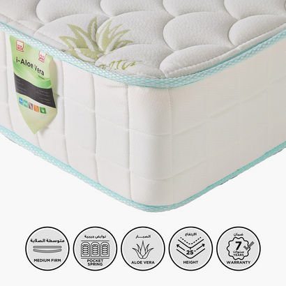 SleepNest iAloe Vera Medium Firm Pocket Spring Que...