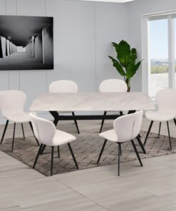 Lucina 6-Seater Sintered Stone Dining Set