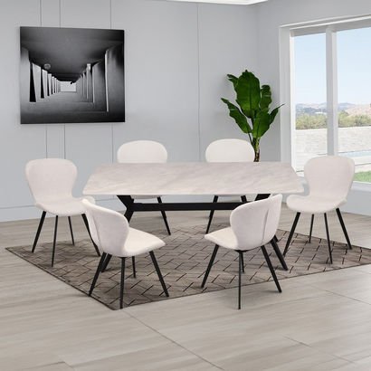 Lucina 6-Seater Sintered Stone Dining Set