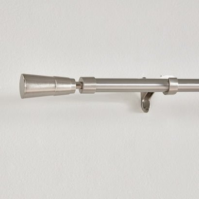 Crown 19mm Extendable Curtain Rod and Finial - 157...